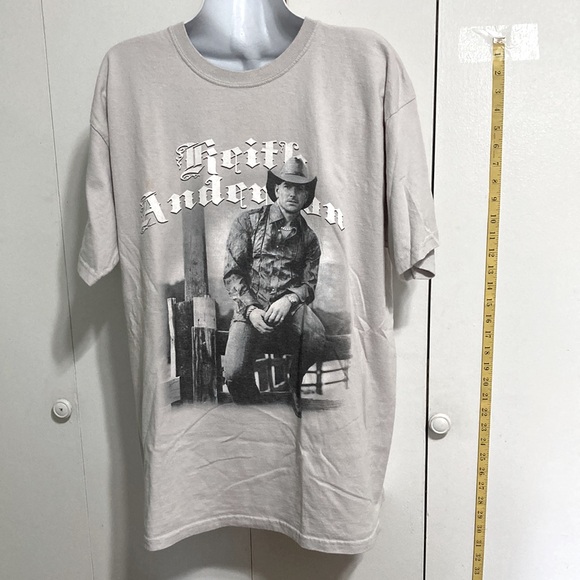 KEITH ANDERSON Light Gray Tour Country Music Band Tshirt Mens Large - Picture 2 of 10
